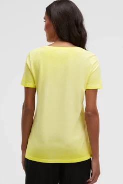 T-Shirt Rundhals mit Artwork vivid lemon