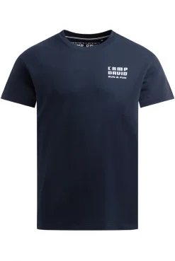 T-Shirt Rundhals mit Back-Print blue navy