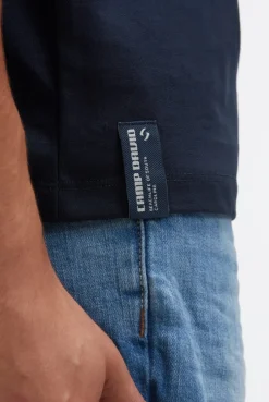T-Shirt Rundhals mit Back-Print blue navy