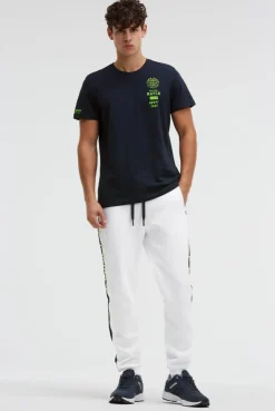 T-Shirt Rundhals mit kleinen Folienprints blue navy