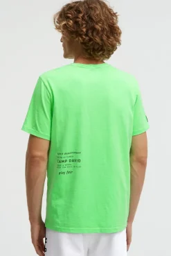 T-Shirt Rundhals mit kleinen Folienprints tech green