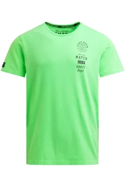 T-Shirt Rundhals mit kleinen Folienprints tech green