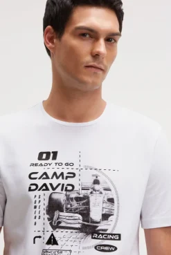 T-Shirt Rundhals mit Photoprint opticwhite