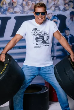 T-Shirt Rundhals mit Photoprint opticwhite