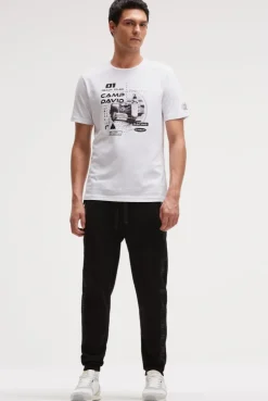 T-Shirt Rundhals mit Photoprint opticwhite