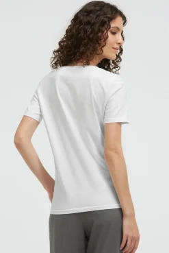 T-Shirt Rundhals mit Photoprint opticwhite