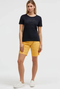 T-Shirt Rundhals mit Rubber Print blue navy