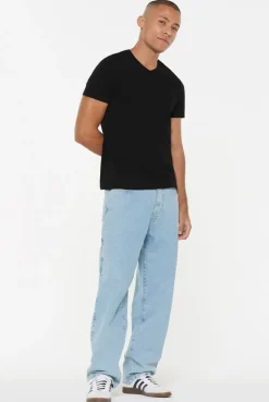 T-Shirt V-Neck, 2er-Pack black / black