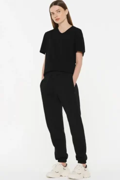 T-Shirt V-Neck, 2er-Pack black / black