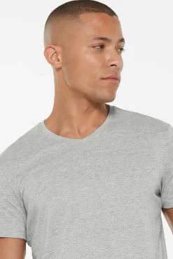 T-Shirt V-Neck, 2er-Pack greymelange / greymelange