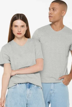T-Shirt V-Neck, 2er-Pack greymelange / greymelange