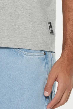 T-Shirt V-Neck, 2er-Pack greymelange / greymelange