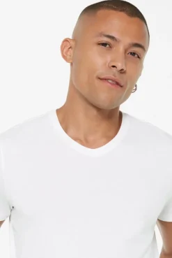 T-Shirt V-Neck, 2er-Pack opticwhite / opticwhite | XS