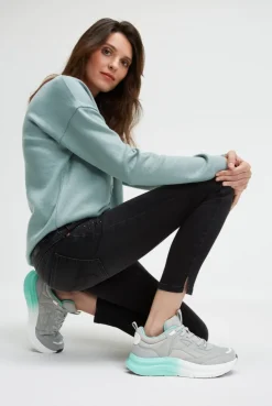 Wedge Sport Sneaker mit Dip-Dye-Sohle gray