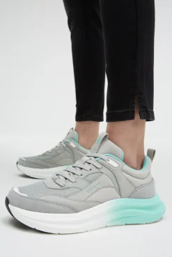 Wedge Sport Sneaker mit Dip-Dye-Sohle gray