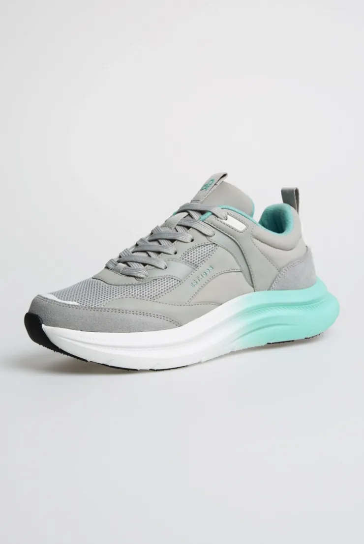 Wedge Sport Sneaker mit Dip-Dye-Sohle gray