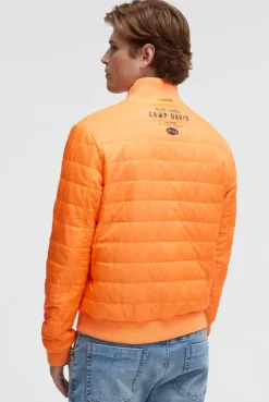 Wende-Blouson mit Logo Prints blue navy / sunrise neon