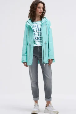 Wind- und Wetterjacke mit Kapuze new aqua | XS