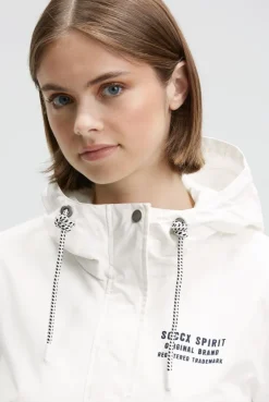 Wind- und Wetterjacke mit Kapuze ivory