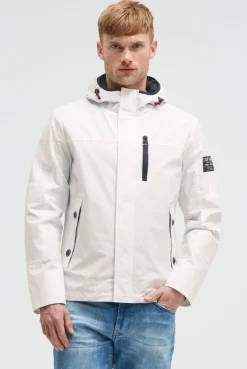Wind- und Wetterjacke mit Kapuze ivory