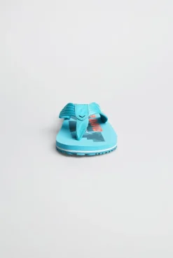 Zehensandale mit Surf Print aqua