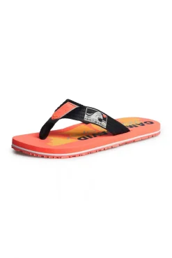 Zehensandale mit Surf Print neon flame